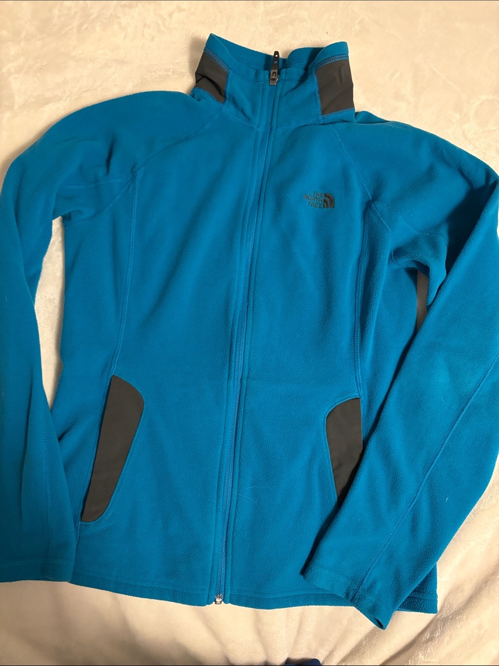 The North Face Teal Blue Full-Zip Fleece Jacket